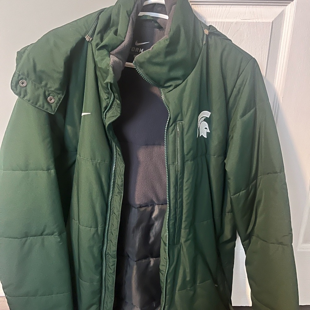 Michigan State Nike Dark Green Puffer Jacket for Size Men XS